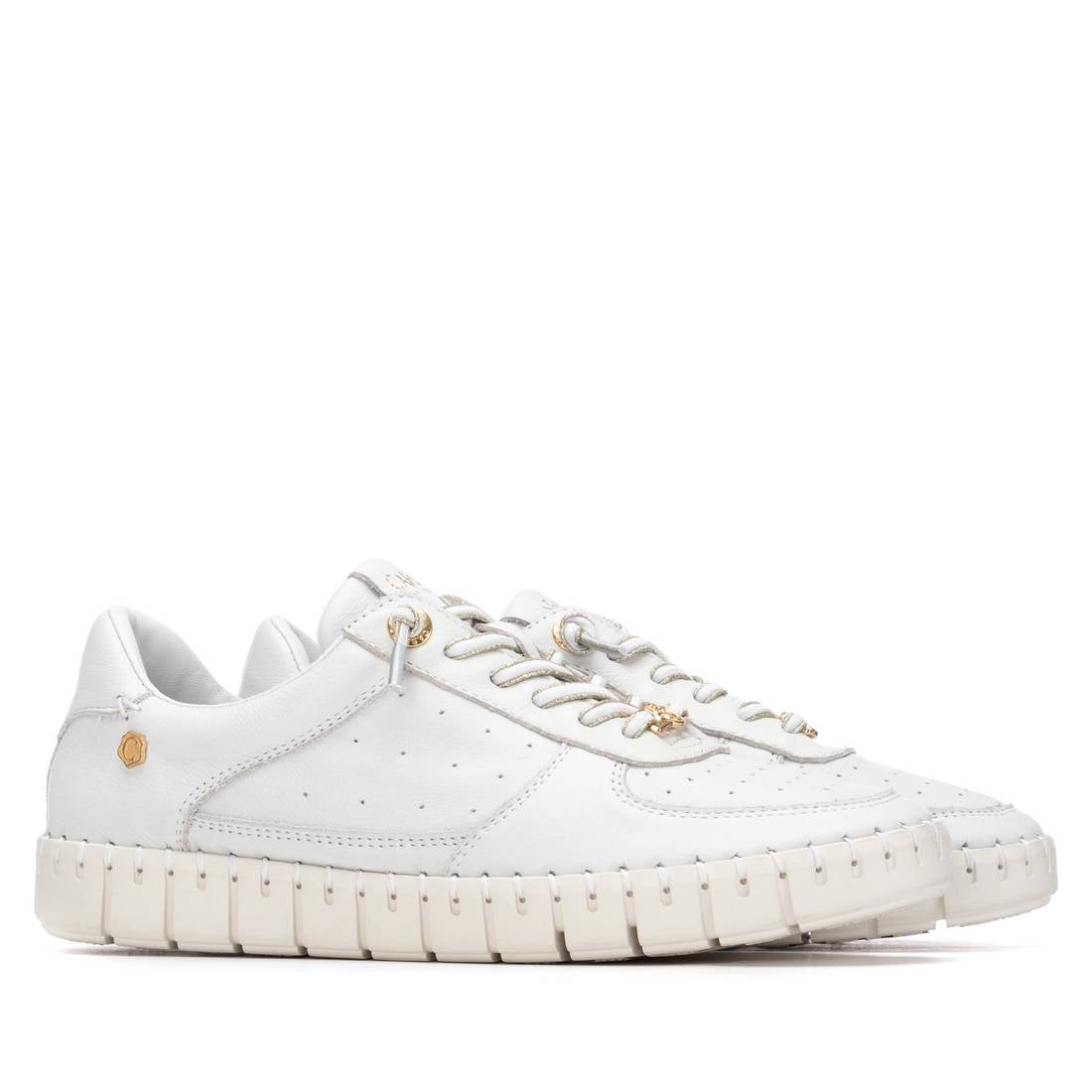 Carmela 16310207 sneaker cuir blanc à lacets