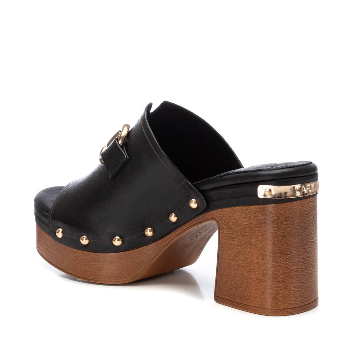 Carmela 16147901 sandale femme cuir noir talon 10 cm