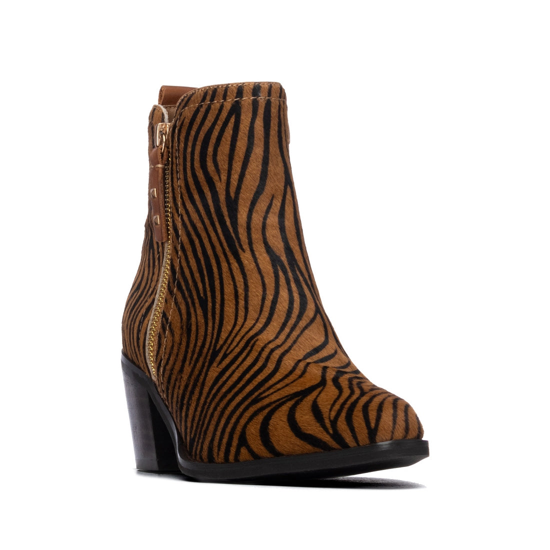 Carmela 16438603 bottines cuir camel animal talon
