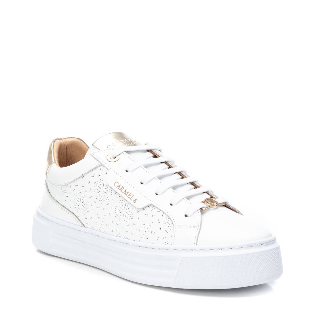 Carmela 16131705 sneakers cuir doré ajourées
