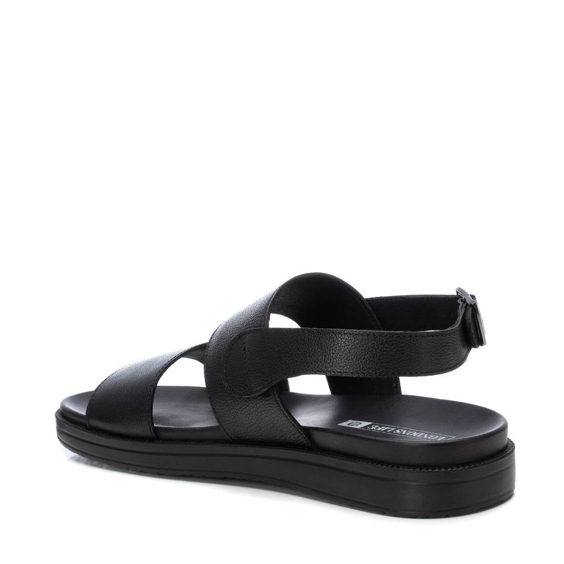 Carmela 16082101 sandales homme noires cuir boucles