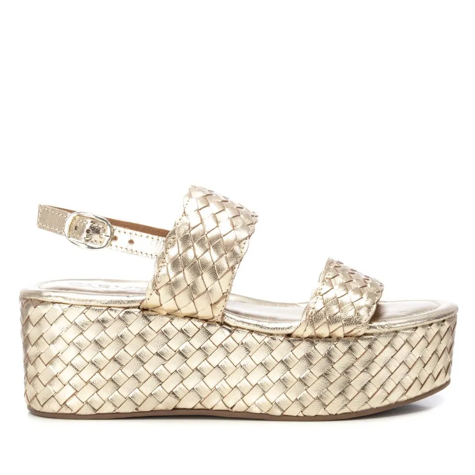 Carmela 16223201 sandales compensées cuir doré 6 cm
