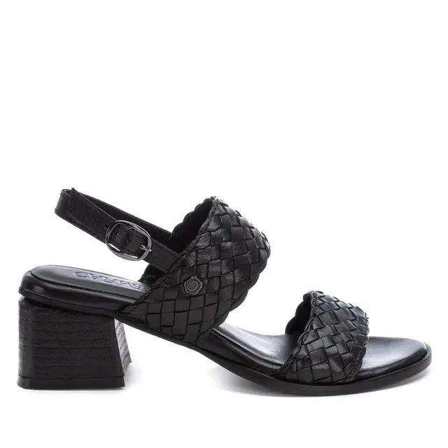 Carmela 16238102 sandales talon femme noir cuir 6 cm