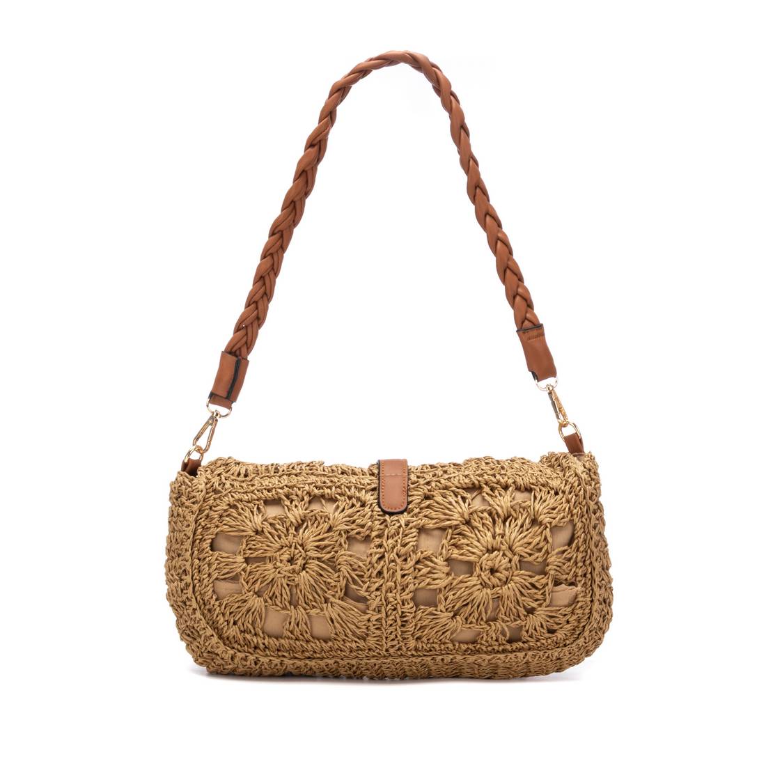Carmela 18621902 sac épaule raphia taupe