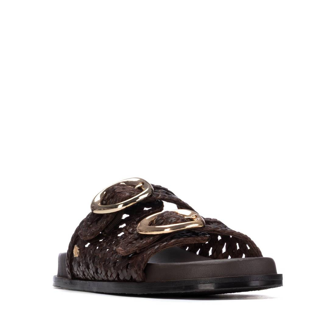Carmela 16305804 sandales plates cuir marron