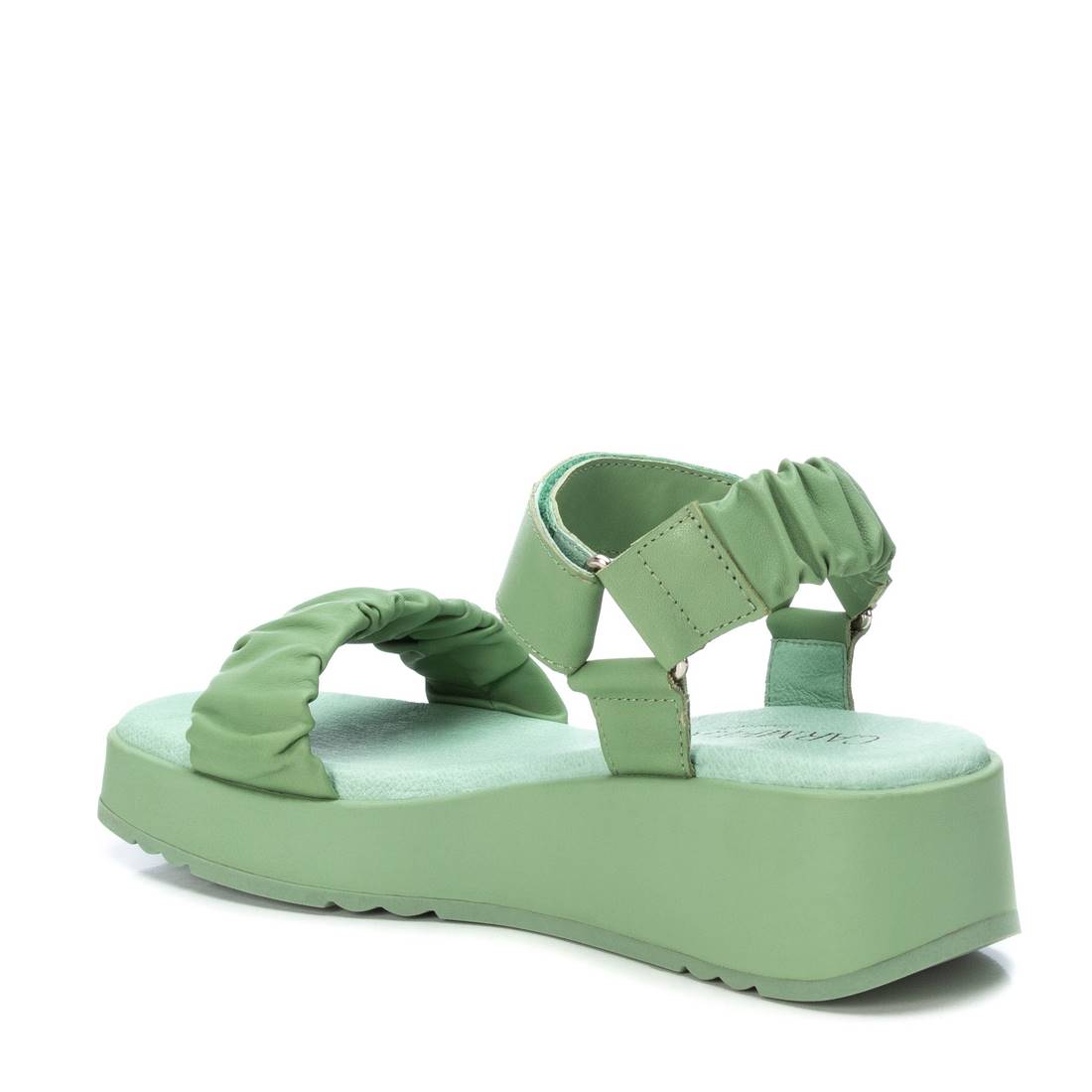 Carmela 16081101 sandales cuir vert compensé