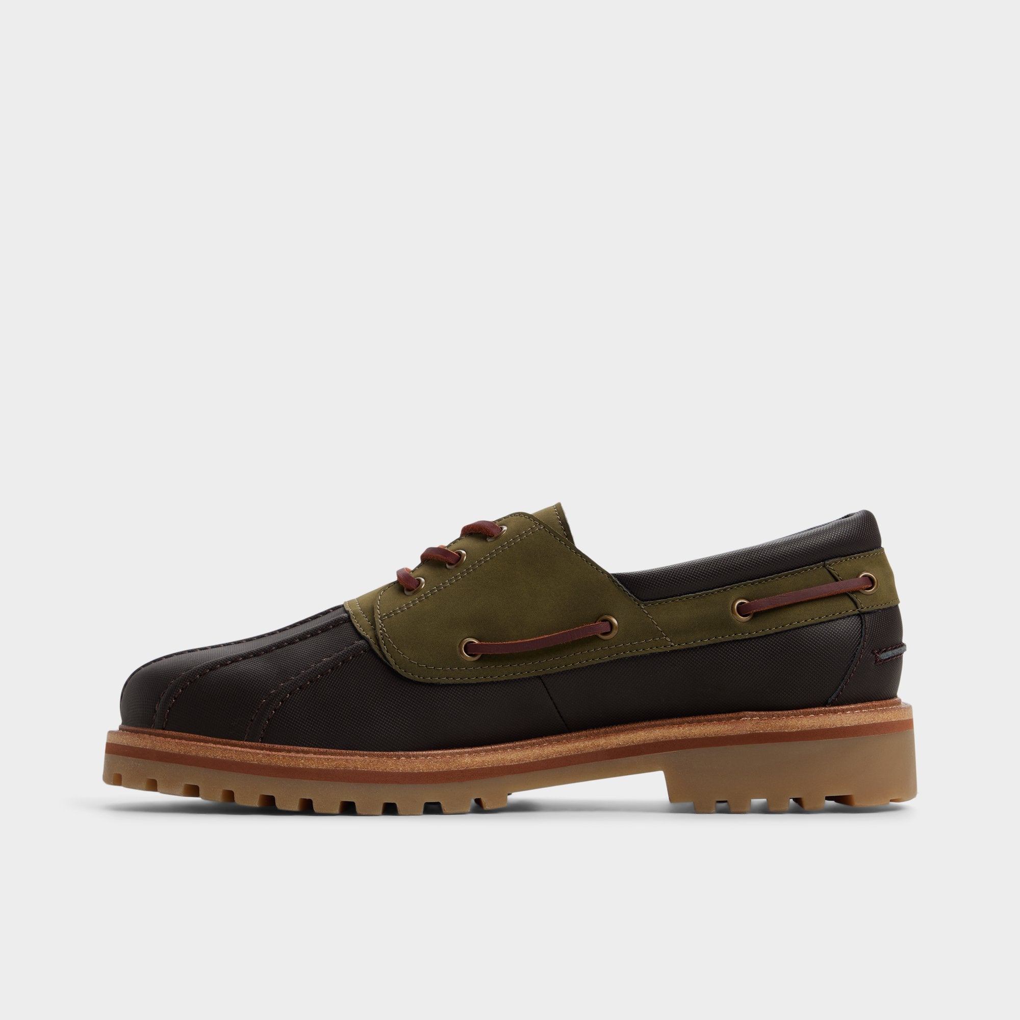ALDO Finn chaussures bateau toile olive homme