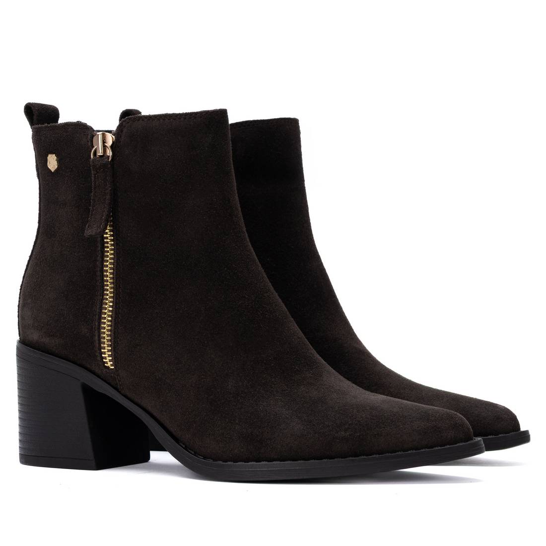 Carmela 16425702 bottine cuir marron talon moyen