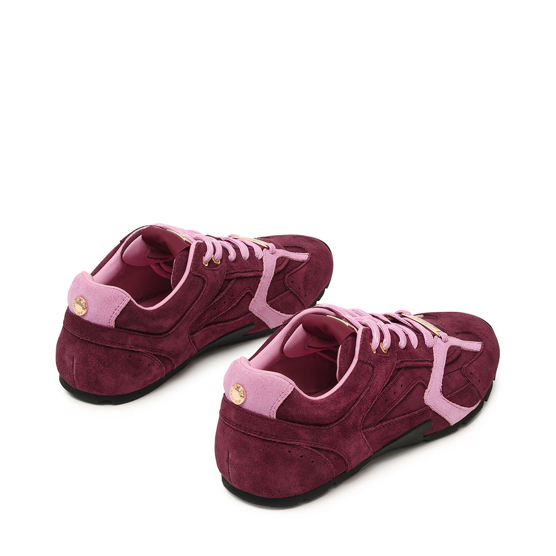 Steve Madden Asiel baskets femme suède bordeaux 2 cm