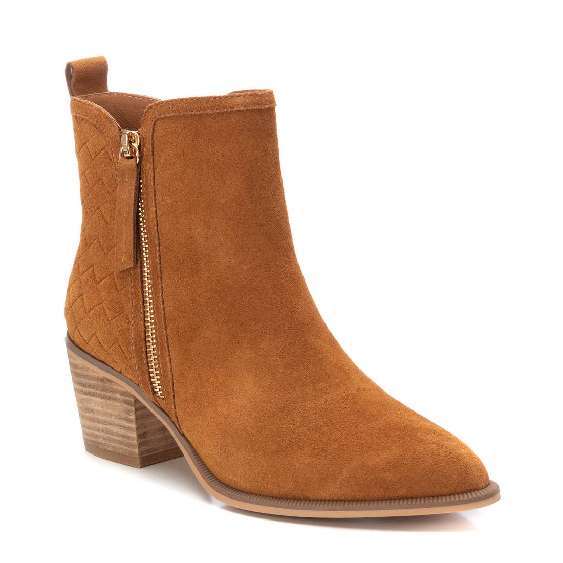 Carmela 16152001 bottine marron cuir zip