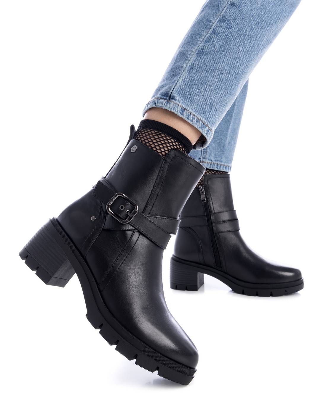 Carmela 16197302 bottines cuir noir talon 7 cm