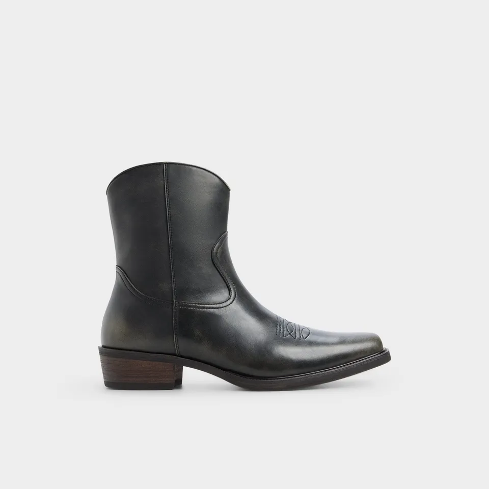 ALDO Wally bottes western noires délavées