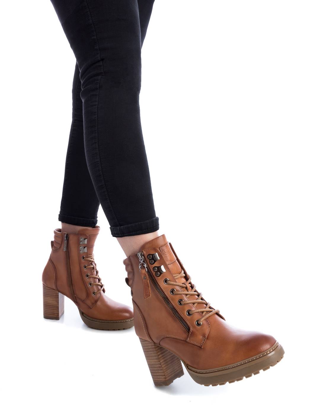 Carmela 16117802 bottines cuir marron talon 8 cm