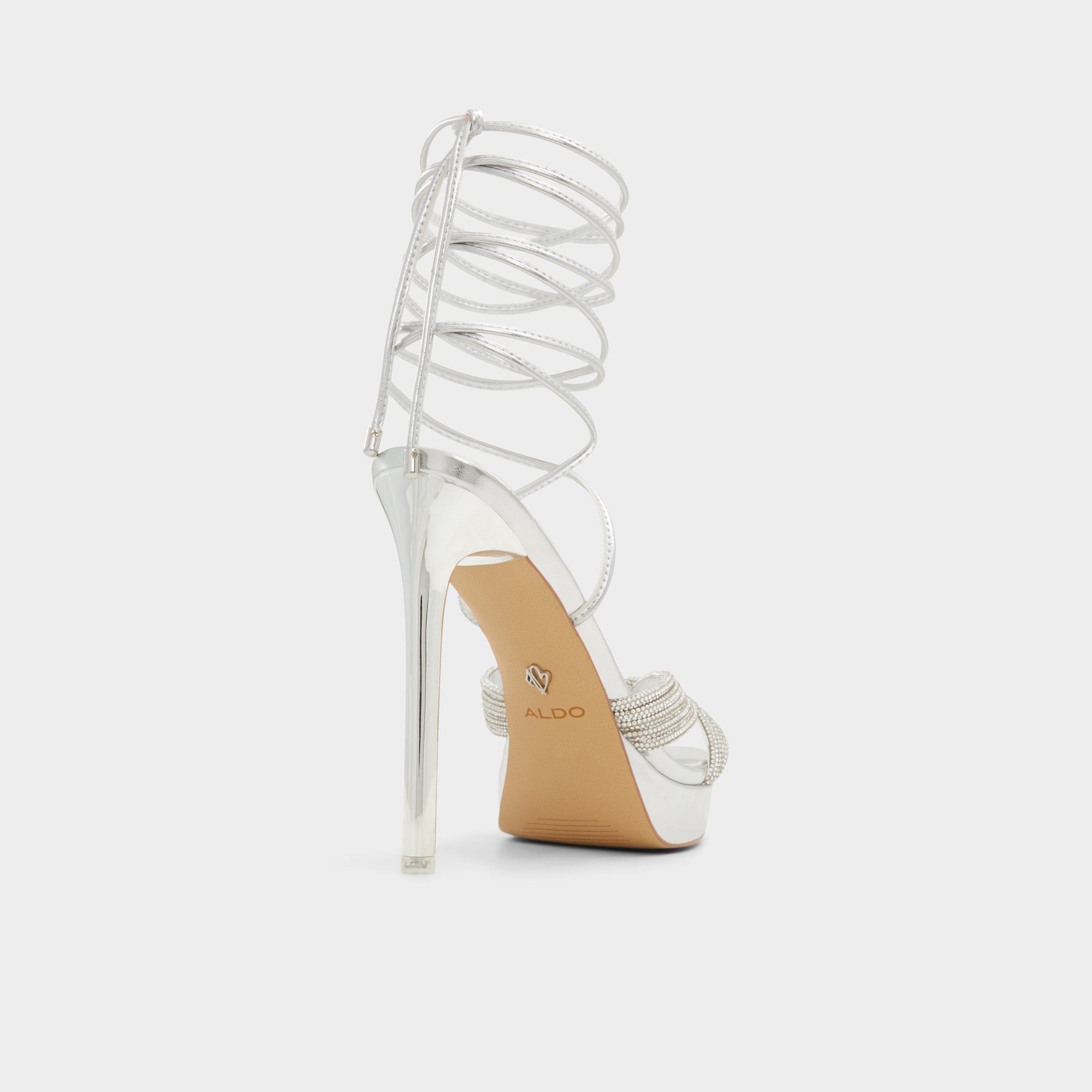 Aldo Vivyana sandales talon strass argenté