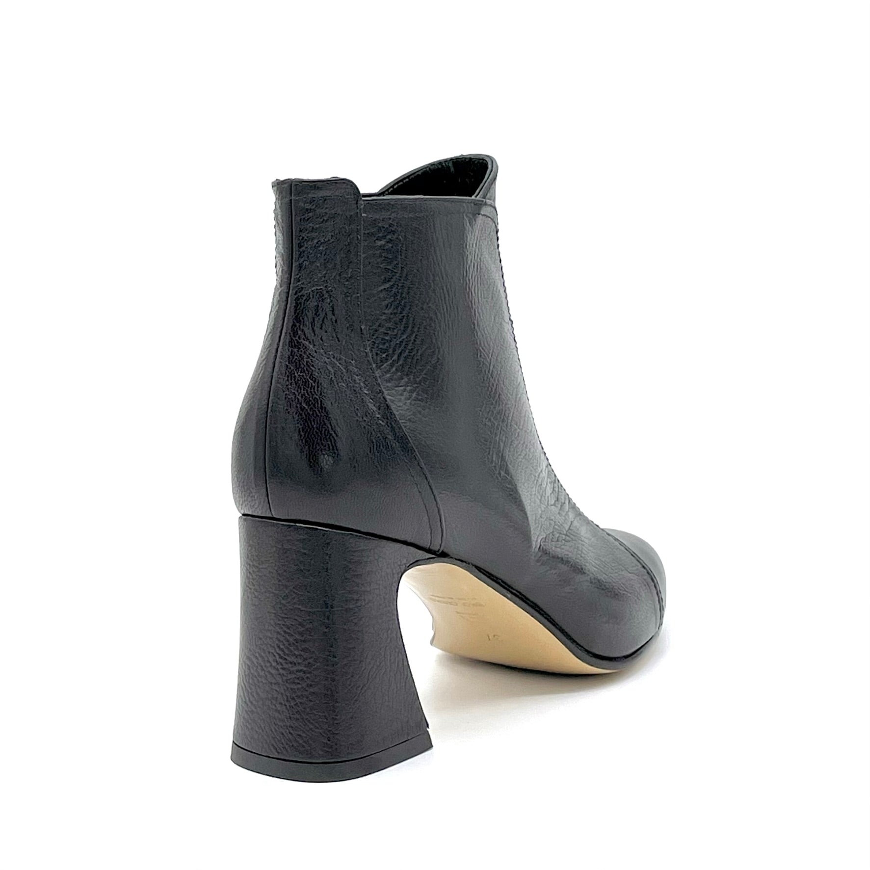 ELATA 53542 bottine cuir noir talon 7,5 cm