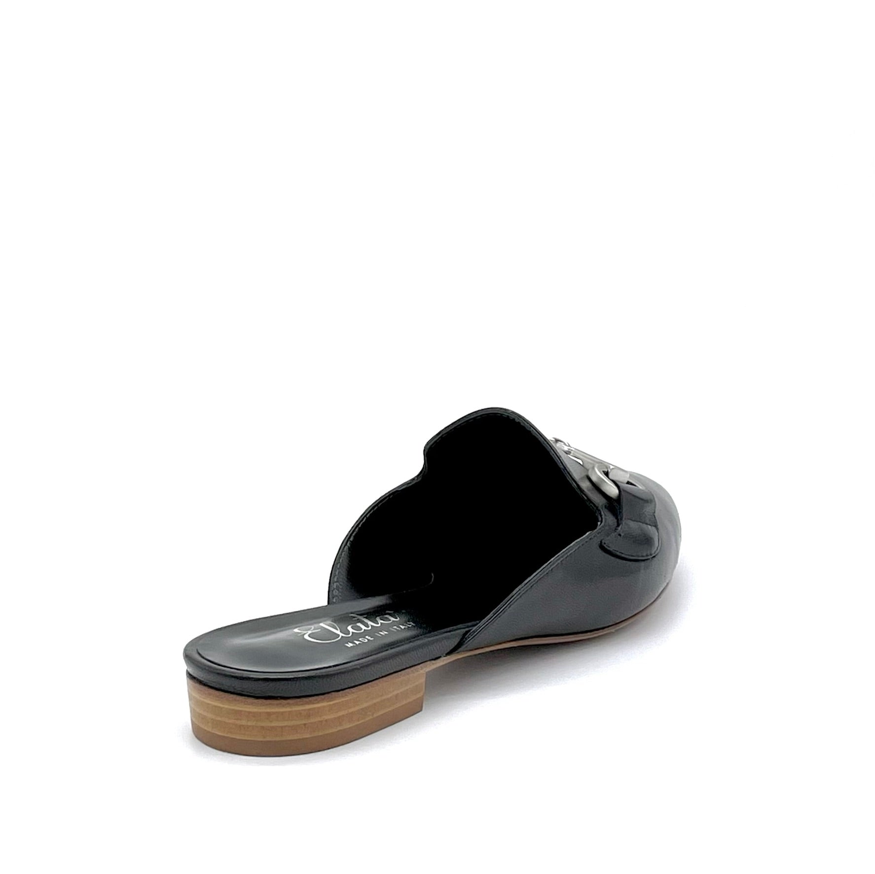 Elata 12169 sabot noir cuir mors argent pointure 37