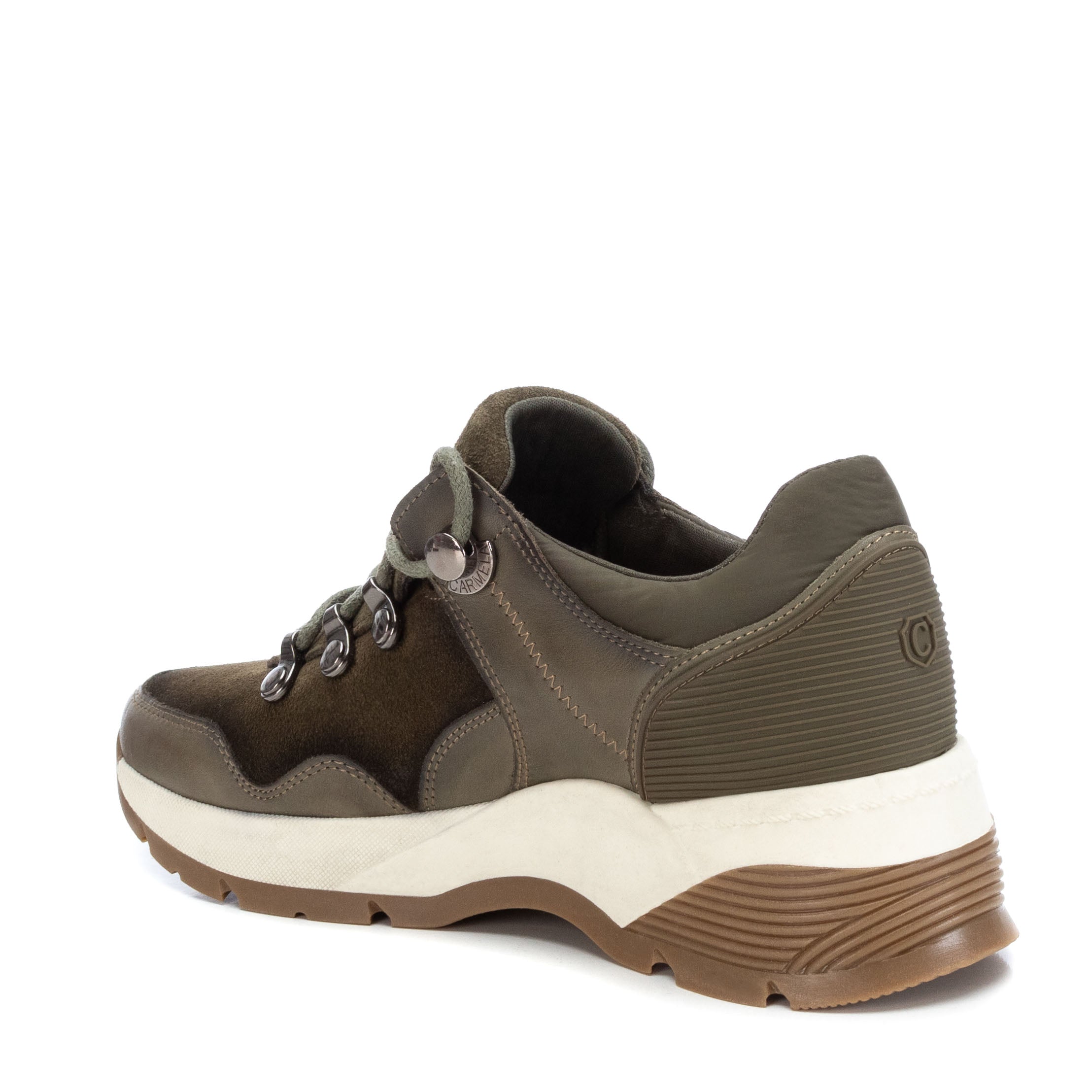 Carmela 16015502 sneakers cuir vert lacets