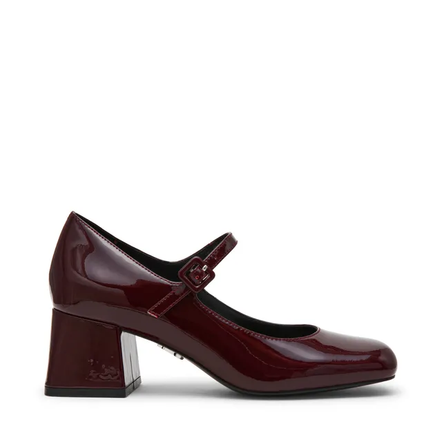 Steve Madden Darcey escarpin verni bordeaux talon 6 cm