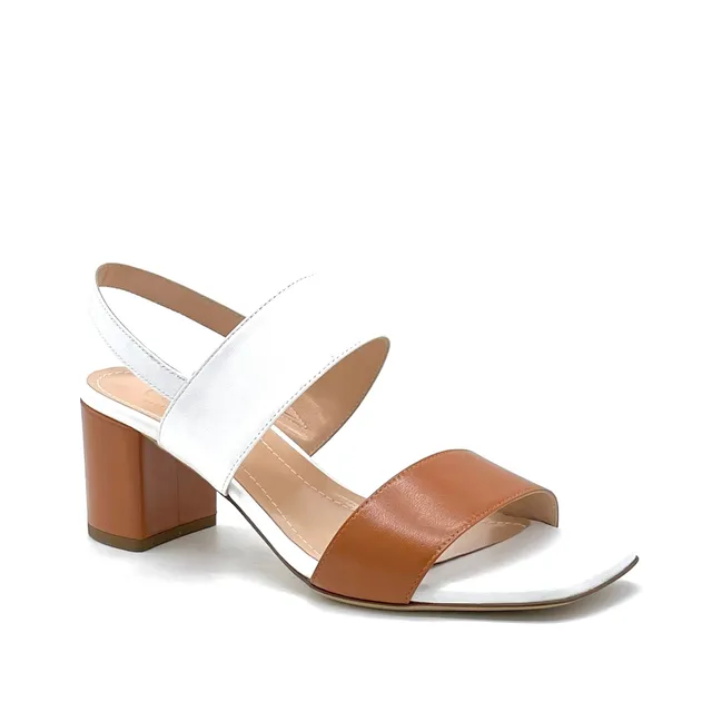 Elata Aestas 11139F sandales cuir blanc talon 5,5 cm