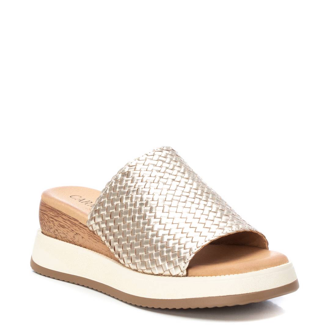 Carmela 16154703 sandale femme dorée cuir compensée