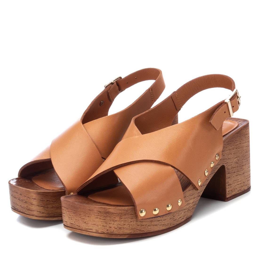 Carmela 16078101 sandales cuir marron talon 7 cm
