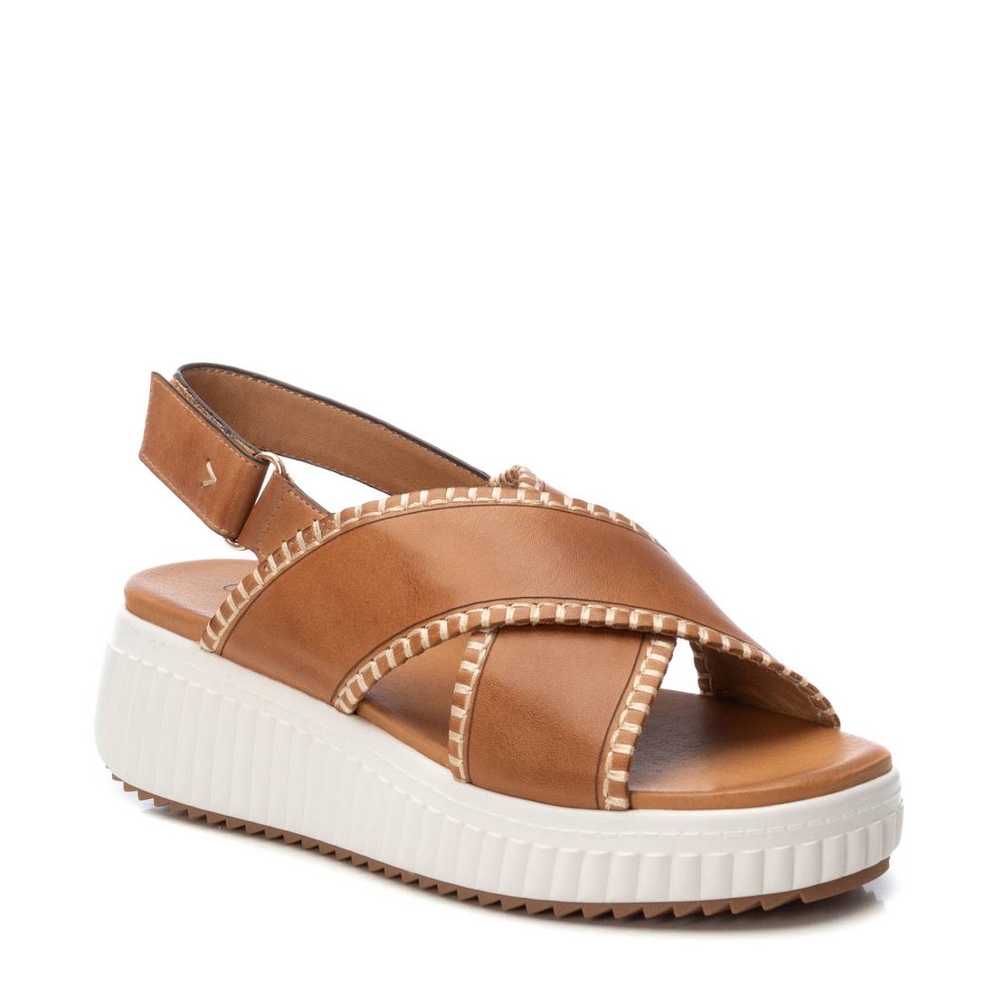 Carmela 16224401 sandales cuir camel plates