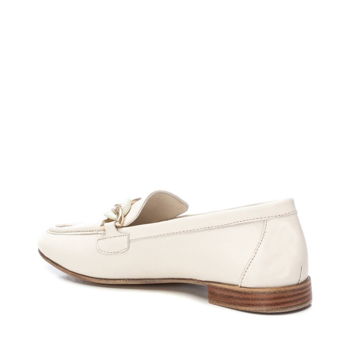 Carmela 16156103 mocassin cuir blanc plat