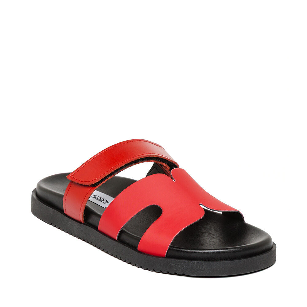 Steve Madden Missile-E sandales rouge foncé plates