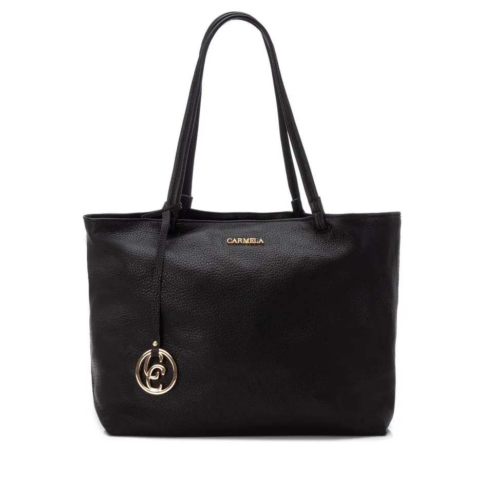Carmela 18609001 sac cuir noir épaule 28x46 cm