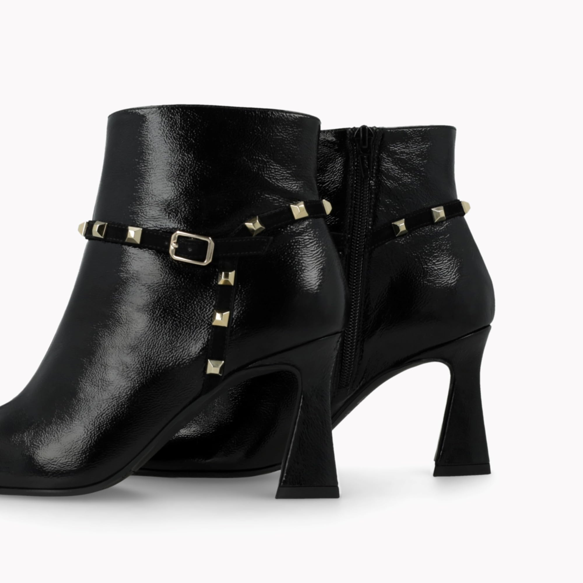 LODI Relle bottines cuir noires talon confort