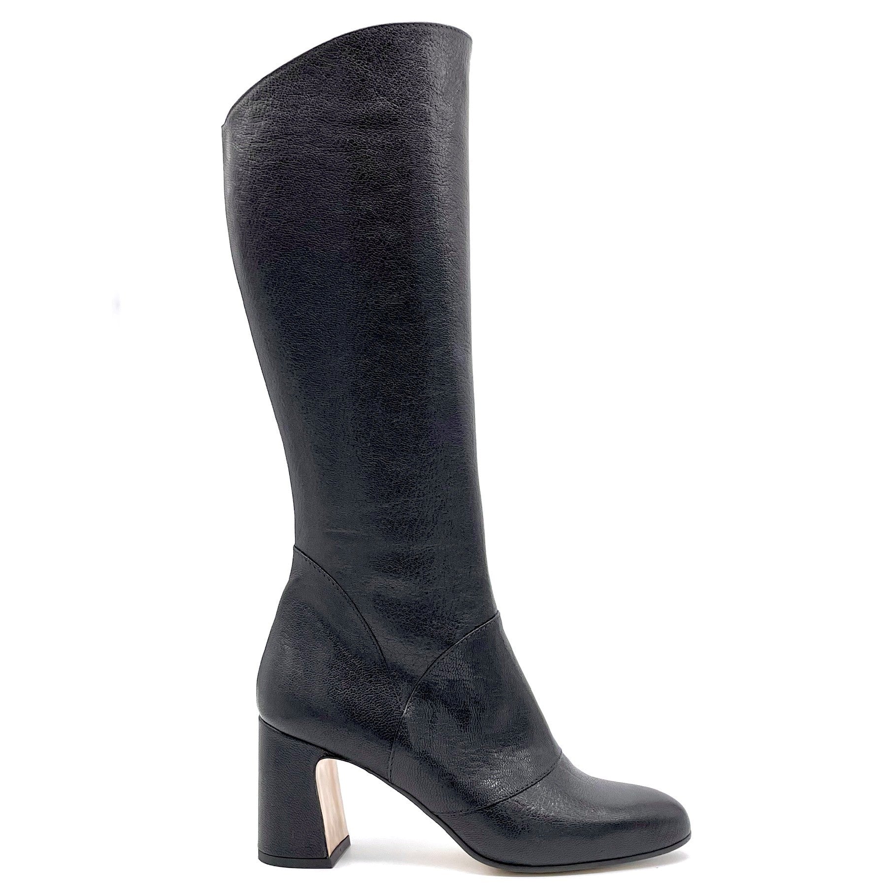 ELATA 51513-2 botte noire cuir talon 7,5 cm
