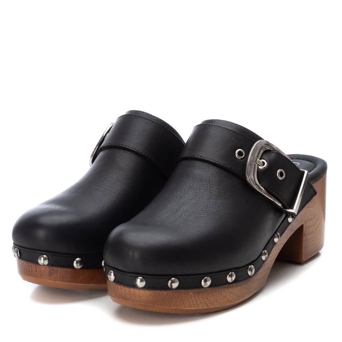 Carmela 16074401 sabot cuir noir talon 7 cm
