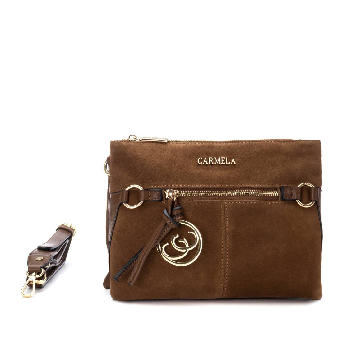 Carmela 18617401 sac cuir camel bandoulière