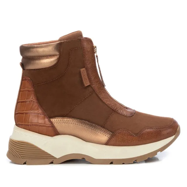 Carmela 16118204 sneakers cuir marron zip avant