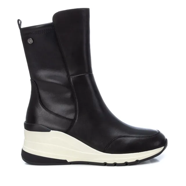 Carmela 16022601 bottines cuir noir compensées 6 cm