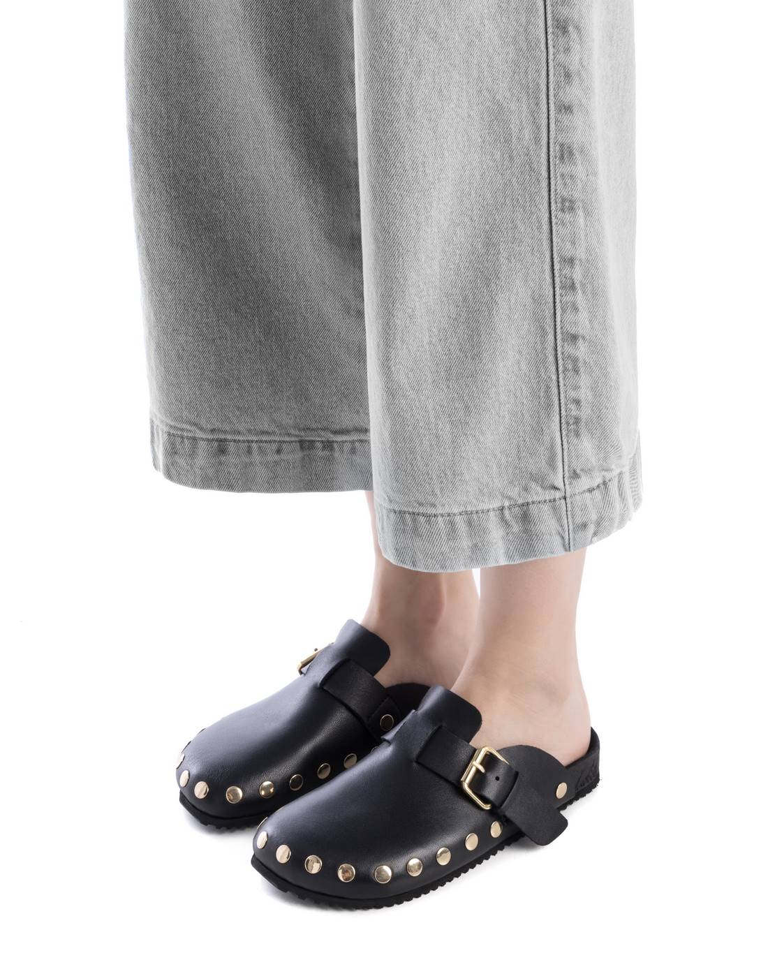 Carmela 16212701 sabot femme noir cuir clouté