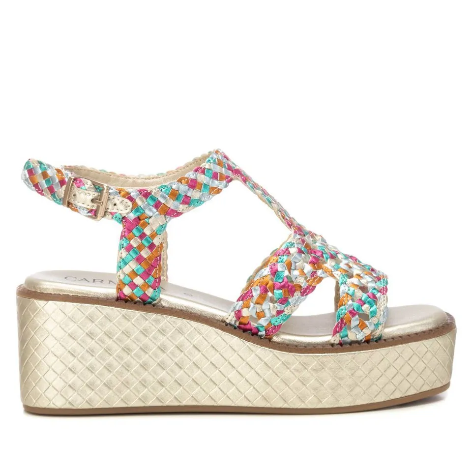 Carmela 16223106 sandale femme multicolore cuir compensée