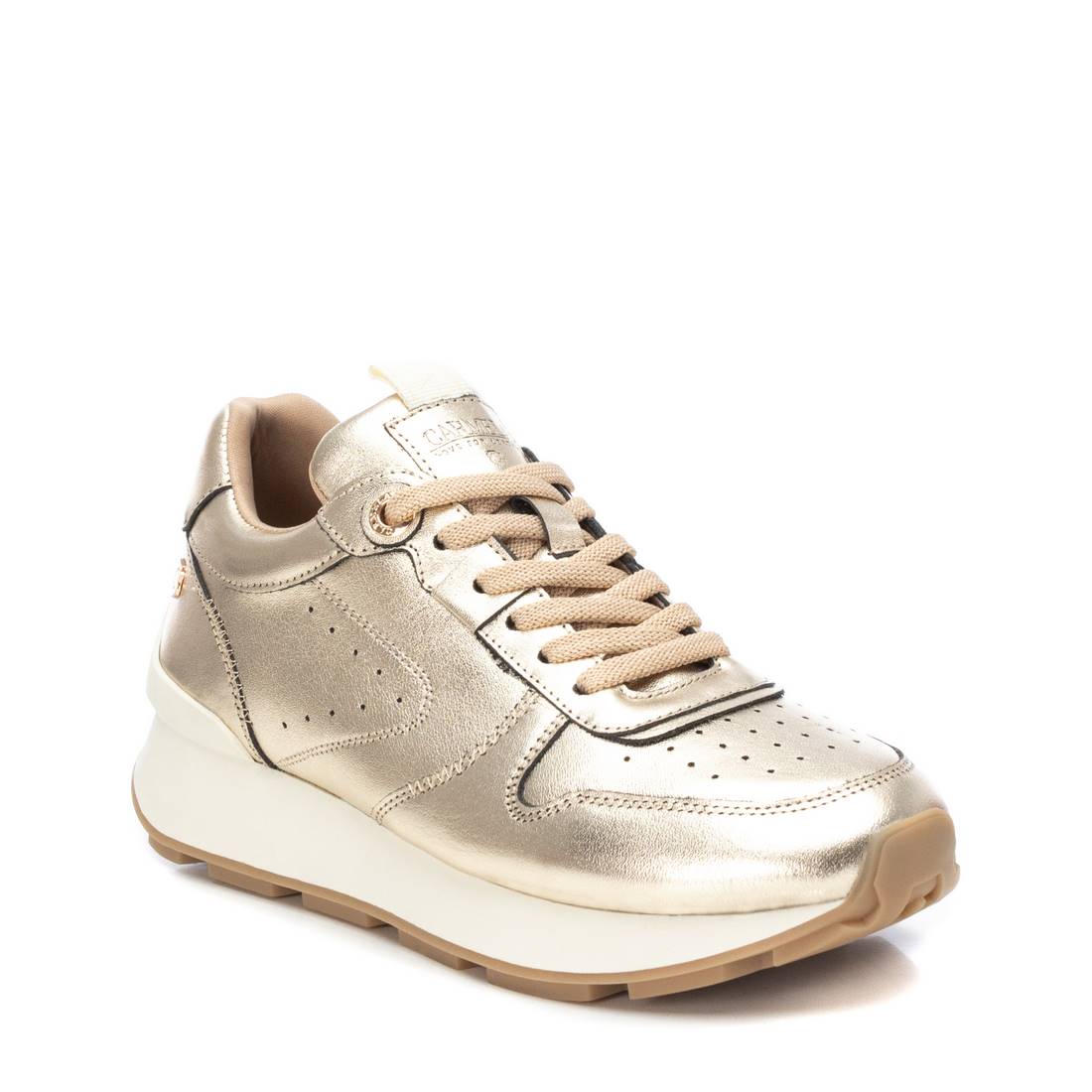 Carmela 16075301 baskets femme doré cuir lacets