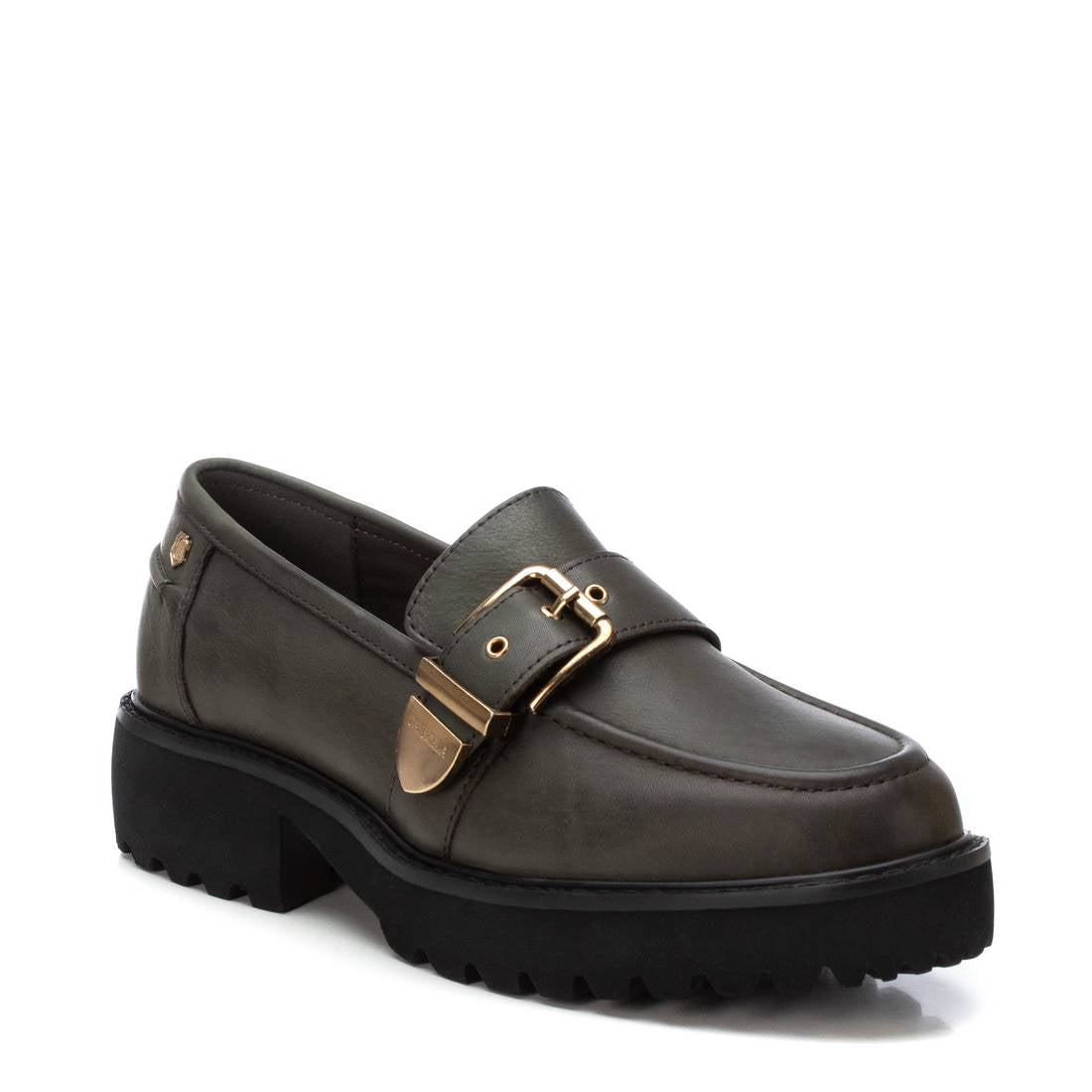 Carmela 16190703 mocassin femme kaki cuir semelle épaisse