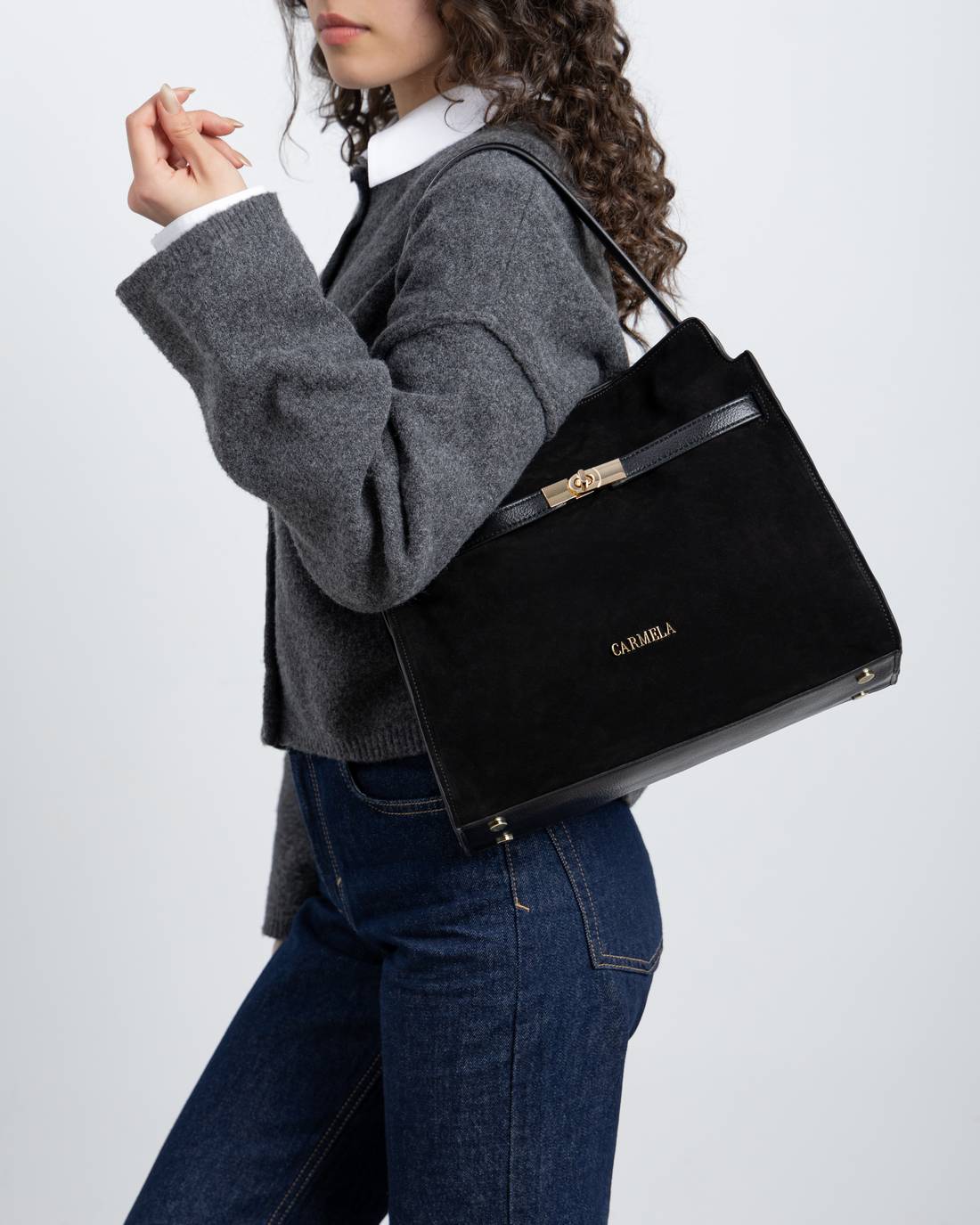 Carmela 18616804 sac femme noir cuir