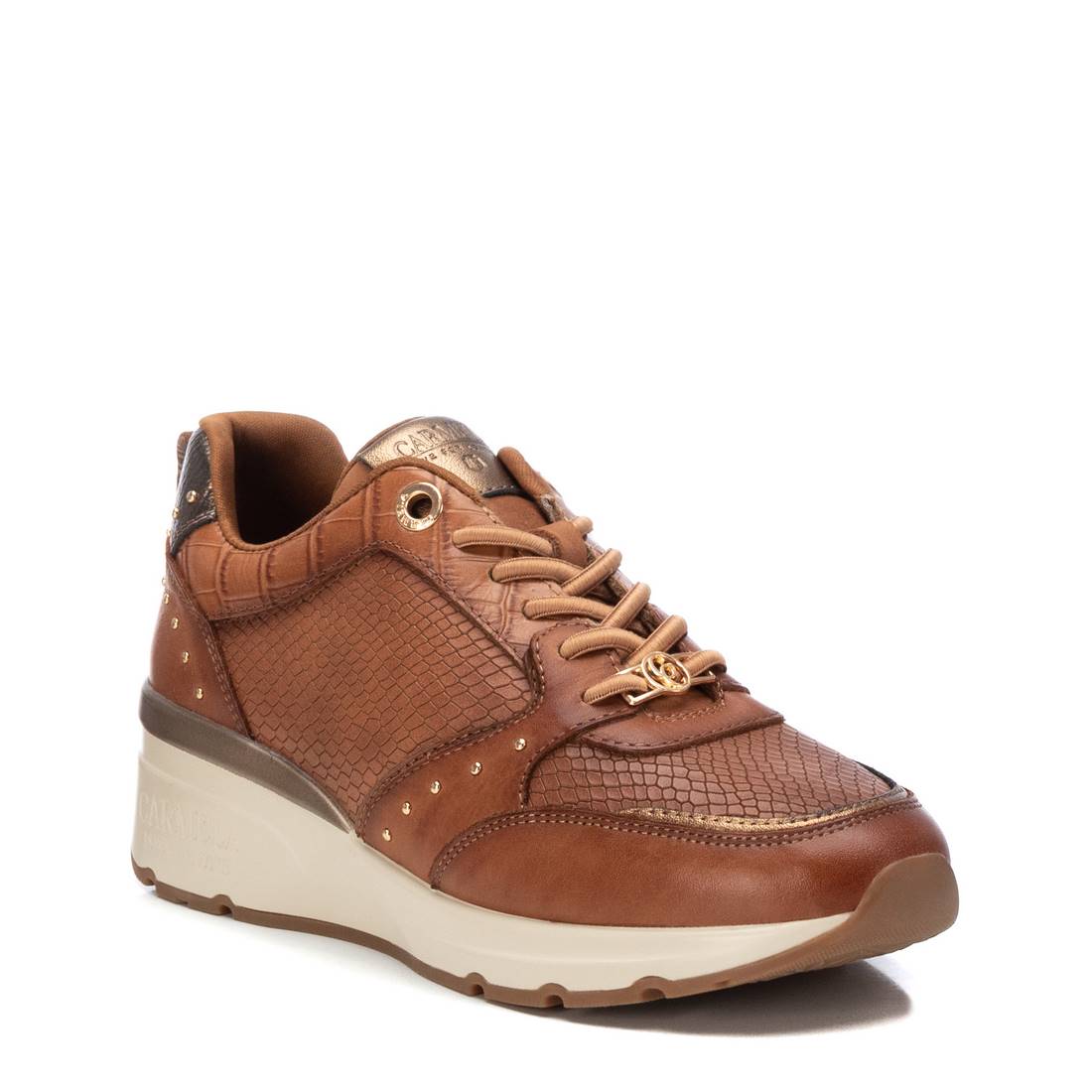 Carmela 16182402 sneaker cuir marron semelle épaisse