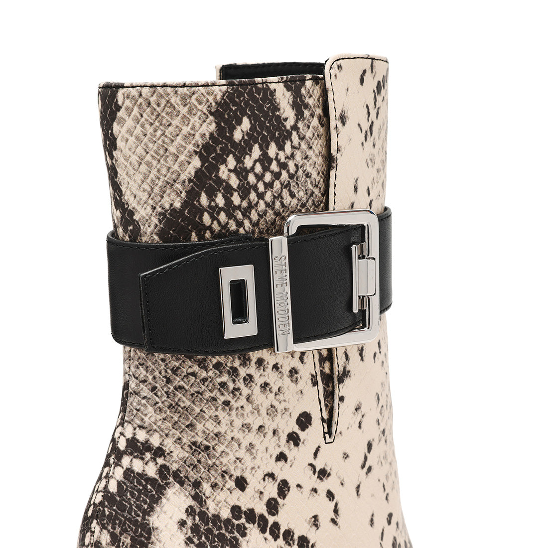 Steve Madden Sultri Bootie bottines serpent noir talon 8 cm