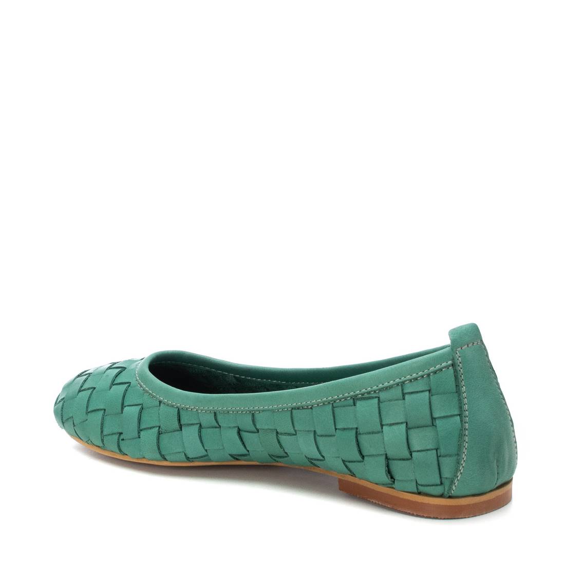 Carmela 16079602 ballerines cuir vert tressé