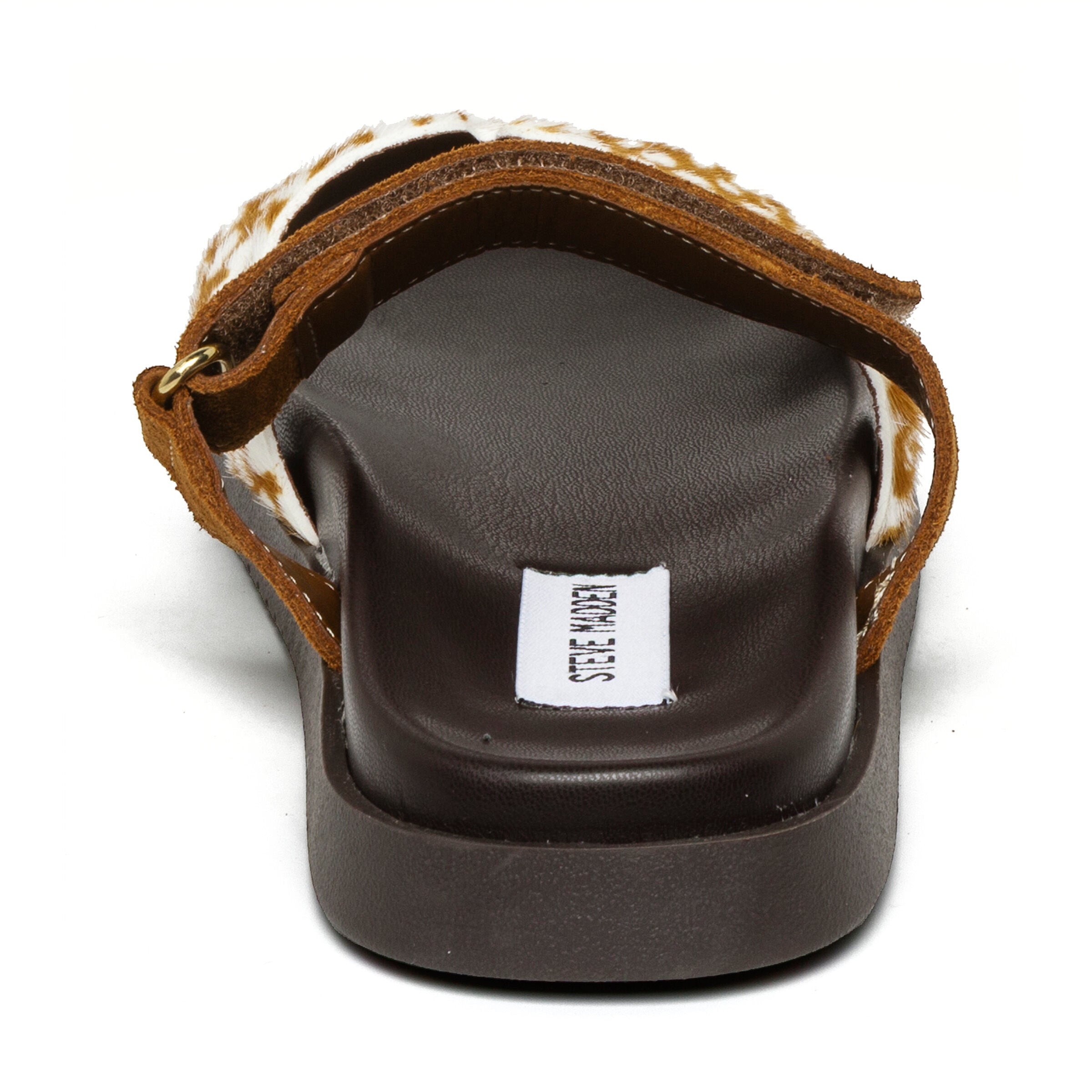Steve Madden Missile-A sandale plate cuir marron multi