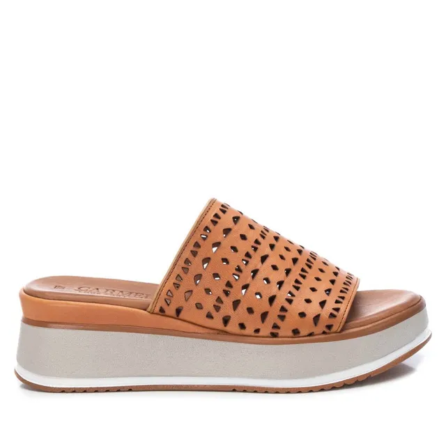 Carmela 16064501 sandale femme marron cuir compensée