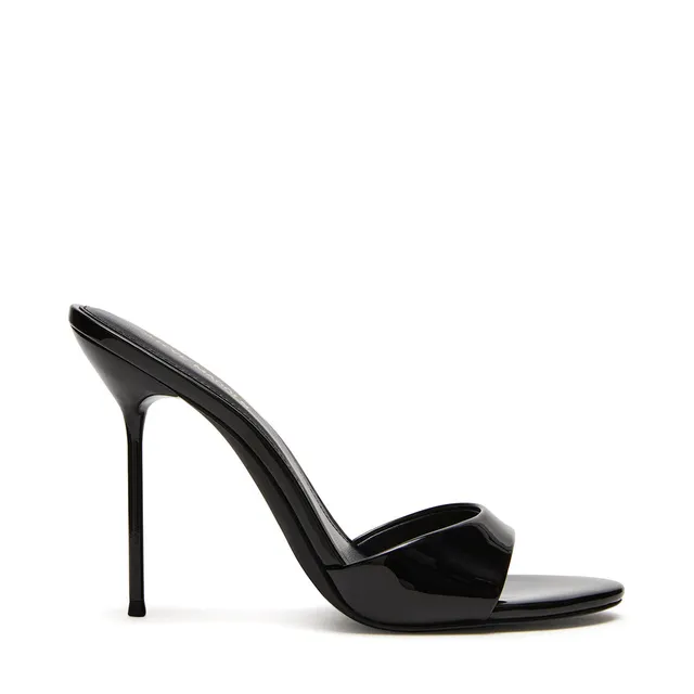 Steve Madden Davina sandale vernie noir talon 10 cm