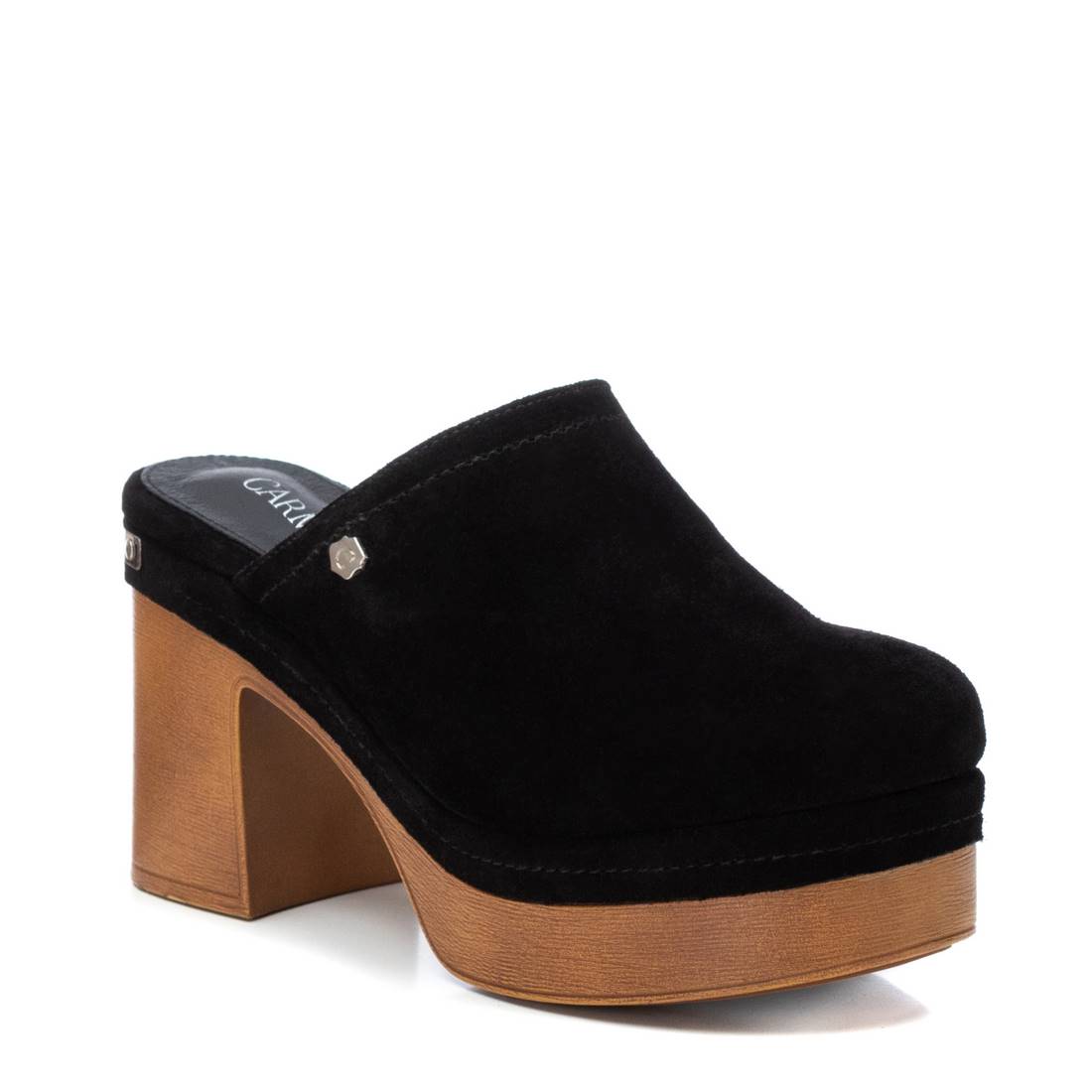 Carmela 16057006 sabots cuir noir talon 10 cm