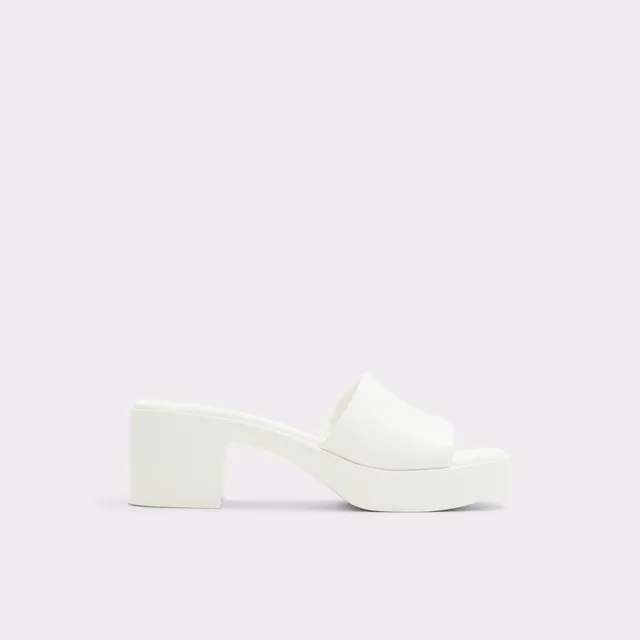 ALDO Babbie mules blanches femme petit talon