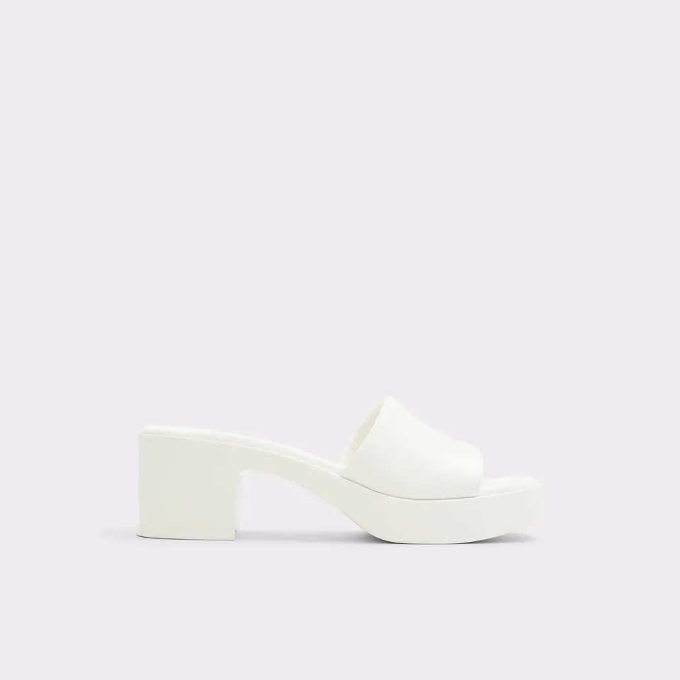 ALDO Babbie mules blanches femme petit talon