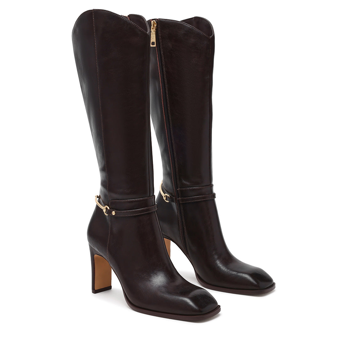 Steve Madden Shield bottines cuir marron talon 8,5 cm